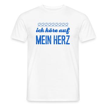mein Herz kennt den Weg - Männer T-Shirt - Weiß - Vorne - AI Model Male 178 dark (178cm)