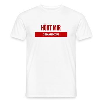 habe ich ein Publikum? - Männer T-Shirt - Weiß - Vorne - AI Model Male 178 dark (178cm)