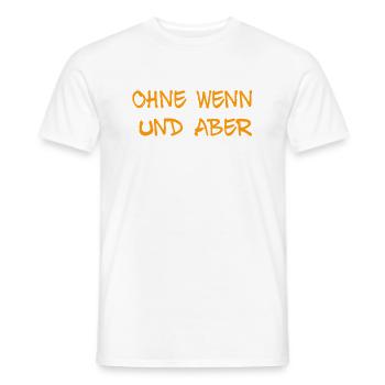 es gibt keine Diskussionen - Männer T-Shirt - Weiß - Vorne - AI Model Male 178 dark (178cm)