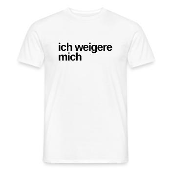 das möchte ich nicht - Männer T-Shirt - Weiß - Vorne - AI Model Male 178 dark (178cm)