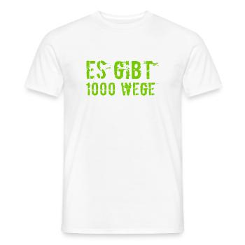 das Leben ist voller Möglichkeiten - Männer T-Shirt - Weiß - Vorne - AI Model Male 178 dark (178cm)