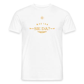 warum machen sie das? - Männer T-Shirt - Weiß - Vorne - AI Model Male 178 dark (178cm)