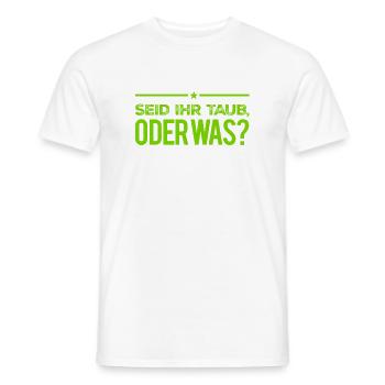 ignoriert ihr mich? - Männer T-Shirt - Weiß - Vorne - AI Model Male 178 dark (178cm)