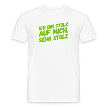 das habe ich gut gemacht - Männer T-Shirt - Weiß - Vorne - AI Model Male 178 dark (178cm)