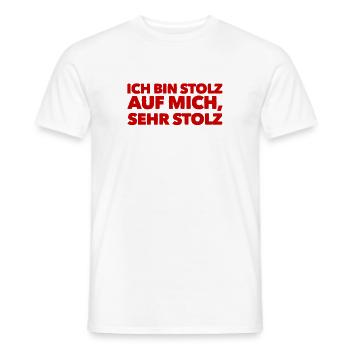 voller Zufriedenheit - Männer T-Shirt - Weiß - Vorne - AI Model Male 178 dark (178cm)