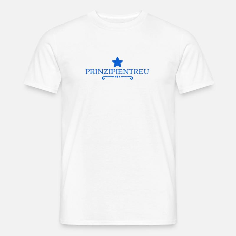 ich bin prinzipientreu - Männer T-Shirt - Weiß