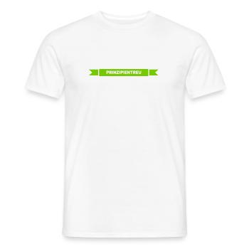 ich bleibe meinen Prinzipien treu - Männer T-Shirt - Weiß - Vorne - AI Model Male 178 dark (178cm)