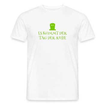 es kommt der Tag der Ruhe - Männer T-Shirt - Weiß - Vorne - AI Model Male 178 dark (178cm)