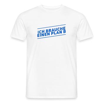 Plan B - Männer T-Shirt - Weiß - Vorne - AI Model Male 178 dark (178cm)