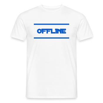 ich mag es offline - Männer T-Shirt - Weiß - Vorne - AI Model Male 178 dark (178cm)