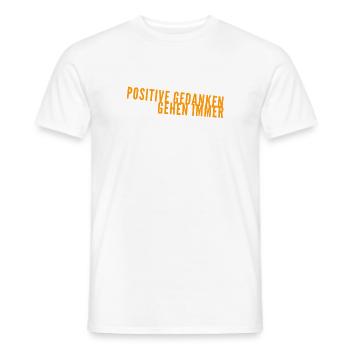 ich mag positive Gedanken - Männer T-Shirt - Weiß - Vorne - AI Model Male 178 dark (178cm)