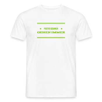 ich liebe positive Gedanken - Männer T-Shirt - Weiß - Vorne - AI Model Male 178 dark (178cm)