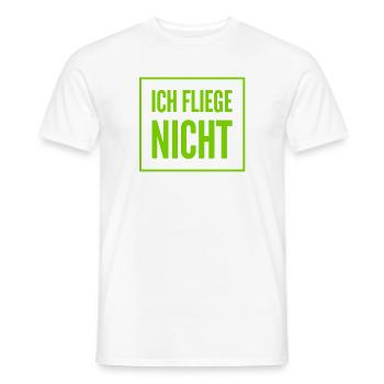 ich habe Flugangst - Männer T-Shirt - Weiß - Vorne - AI Model Male 178 dark (178cm)