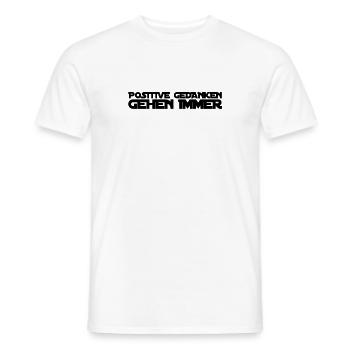 positive Gedanken sind wunderbar - Männer T-Shirt - Weiß - Vorne - AI Model Male 178 dark (178cm)