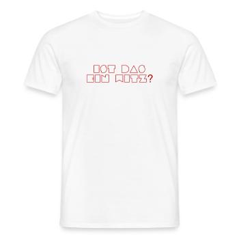 ist das ein Witz? - Männer T-Shirt - Weiß - Vorne - AI Model Male 178 dark (178cm)