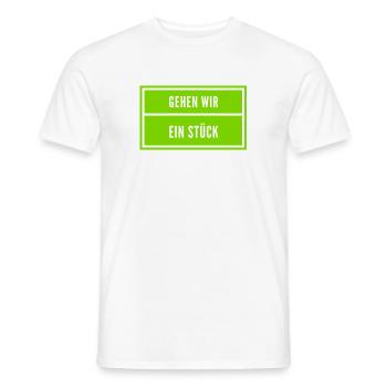 gehen wir spazieren - Männer T-Shirt - Weiß - Vorne - AI Model Male 178 dark (178cm)