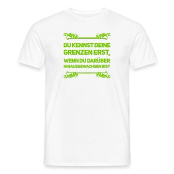 wachse über dich hinaus - Männer T-Shirt - Weiß - Vorne - AI Model Male 178 dark (178cm)