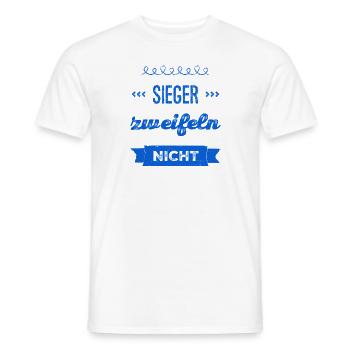 vor dir steht ein Sieger - Männer T-Shirt - Weiß - Vorne - AI Model Male 178 dark (178cm)