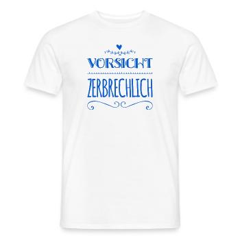 ich könnte zerbrechen - Männer T-Shirt - Weiß - Vorne - AI Model Male 178 dark (178cm)