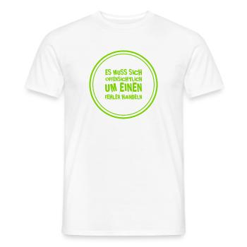 offenkundiger Fehler - Männer T-Shirt - Weiß - Vorne - AI Model Male 178 dark (178cm)