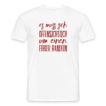 offenbar ein Fehler - Männer T-Shirt - Weiß - Vorne - AI Model Male 178 dark (178cm)