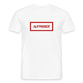 vor dir steht ein Beschützer - Männer T-Shirt - Weiß - Vorne - AI Model Male 178 dark (178cm)
