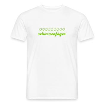 ich bin ein Schürzenjäger - Männer T-Shirt - Weiß - Vorne - AI Model Male 178 dark (178cm)