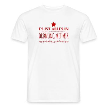 mir geht es toll - Männer T-Shirt - Weiß - Vorne - AI Model Male 178 dark (178cm)