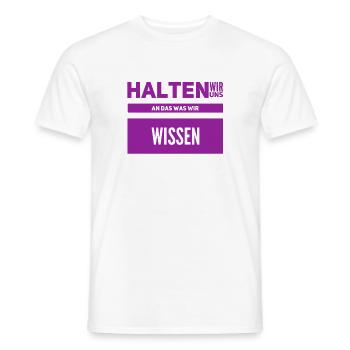 spekulieren wir nicht - Männer T-Shirt - Weiß - Vorne - AI Model Male 178 dark (178cm)