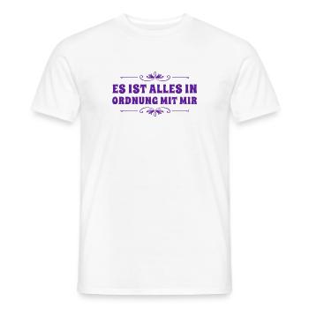 es ist alles ok - Männer T-Shirt - Weiß - Vorne - AI Model Male 178 dark (178cm)