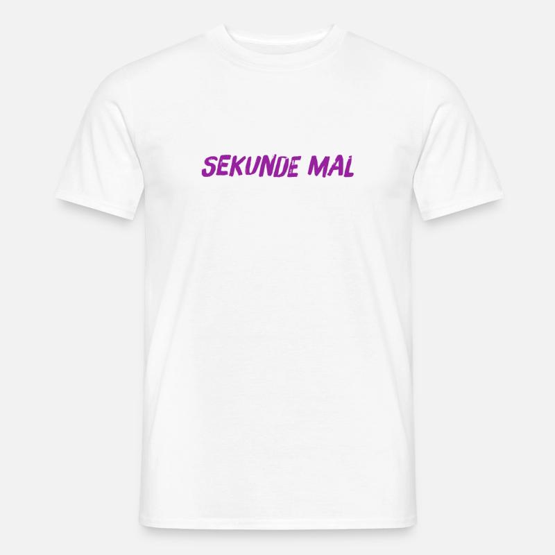 warten sie - Männer T-Shirt - Weiß