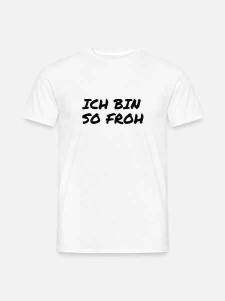 glücklich - Männer T-Shirt - Weiß