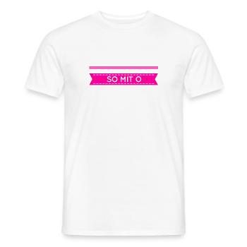 so mit o - Männer T-Shirt - Weiß - Vorne - AI Model Male 178 dark (178cm)