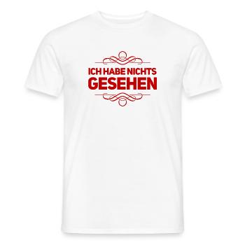 ich konnte nichts sehen - Männer T-Shirt - Weiß - Vorne - AI Model Male 178 dark (178cm)