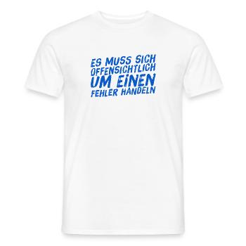 offenkundig ein Fehler - Männer T-Shirt - Weiß - Vorne - AI Model Male 178 dark (178cm)