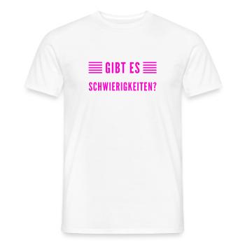 gibt es Probleme? - Männer T-Shirt - Weiß - Vorne - AI Model Male 178 dark (178cm)