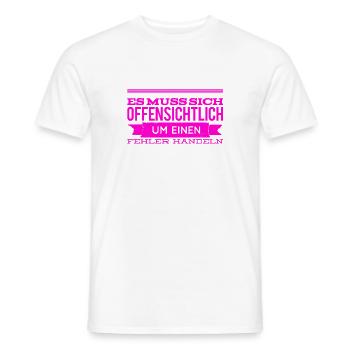 augenscheinlich ein Fehler - Männer T-Shirt - Weiß - Vorne - AI Model Male 178 dark (178cm)