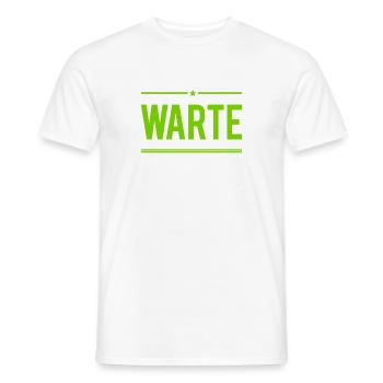 hör auf - Männer T-Shirt - Weiß - Vorne - AI Model Male 178 dark (178cm)