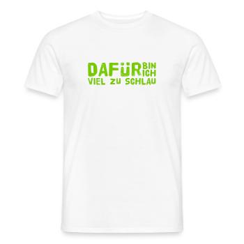 ich bin schlau - Männer T-Shirt - Weiß - Vorne - AI Model Male 178 dark (178cm)