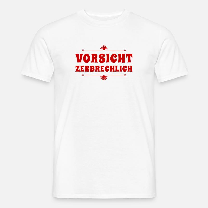 ich bin sehr zerbrechlich - Männer T-Shirt - Weiß