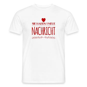 die Post ist da - Männer T-Shirt - Weiß - Vorne - AI Model Male 178 dark (178cm)