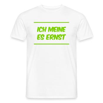 das ist mein voller Ernst - Männer T-Shirt - Weiß - Vorne - AI Model Male 178 dark (178cm)