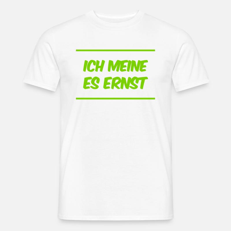das ist mein voller Ernst - Männer T-Shirt - Weiß