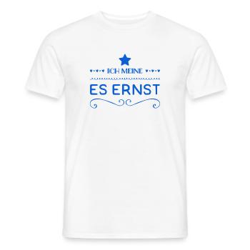 ich meine es ernst - Männer T-Shirt - Weiß - Vorne - AI Model Male 178 dark (178cm)
