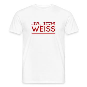 ich weiß es - Männer T-Shirt - Weiß - Vorne - AI Model Male 178 dark (178cm)