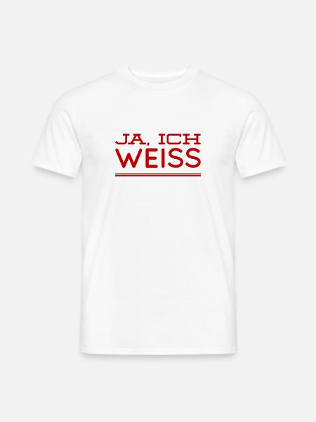 ich weiß es - Männer T-Shirt - Weiß