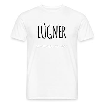 Lügner - Männer T-Shirt - Weiß - Vorne - AI Model Male 178 dark (178cm)