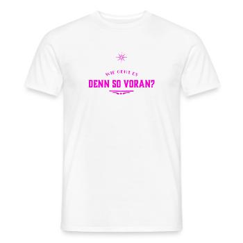 entwickelst du dich? - Männer T-Shirt - Weiß - Vorne - AI Model Male 178 dark (178cm)