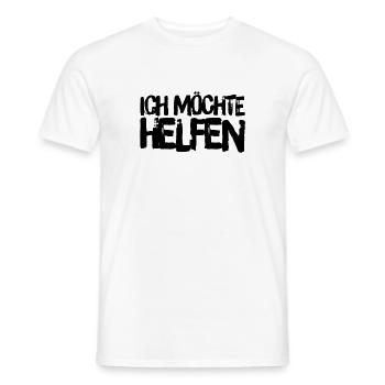 ich will helfen - Männer T-Shirt - Weiß - Vorne - AI Model Male 178 dark (178cm)