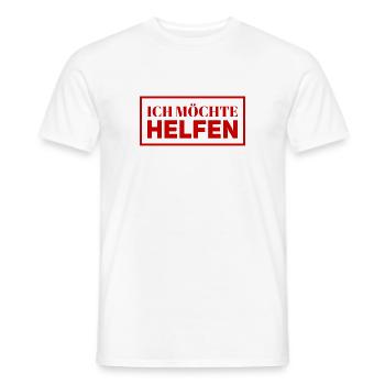 möchtest du Hilfe? - Männer T-Shirt - Weiß - Vorne - AI Model Male 178 dark (178cm)